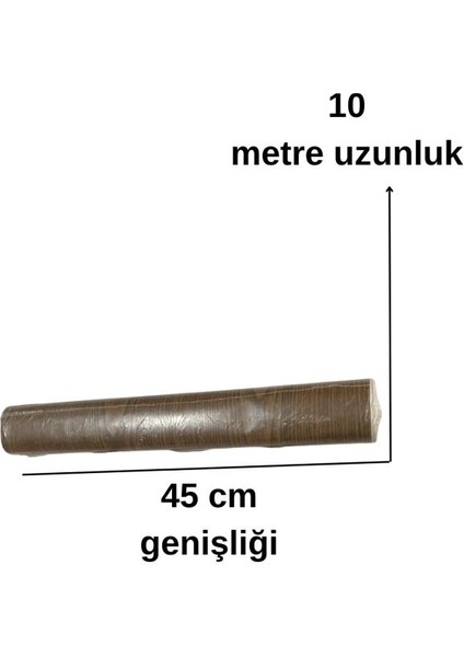 45CM x 10 Metre 1 Adet Rulo Yapışkanlı Koyu Ahşap Görünümlü Mutfak Duvar Kaplama Folyosu Kağıdı fiyatları