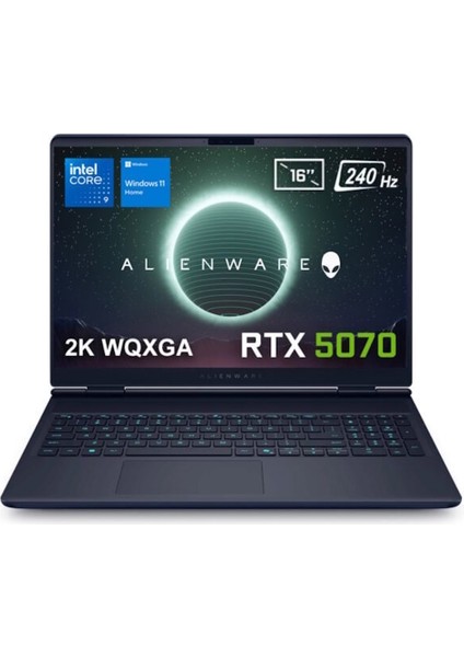 Alienware 16X Aurora Intel Core Ultra 9-275HX 32GB Ddr5 1tb SSD RTX5070 8gb 16 Inç 2k Wqxga 240Hz 3ms Wva W11 Home Gaming Laptop (AC16251-CU932157W)