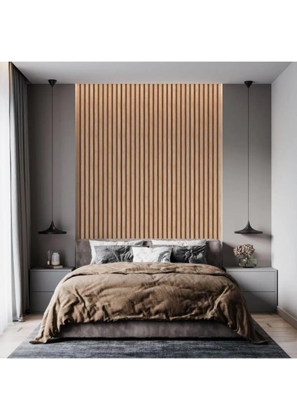 60CM x 280CM 1 Adet Kendinden Yapışkanlı Koyu Kahverengi Lambiri Desenli Duvar Paneli Kağıdı GS8005 modelleri