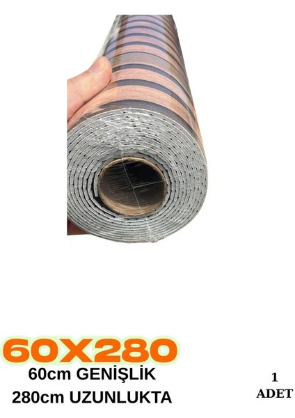 60CM x 280CM 1 Adet Kendinden Yapışkanlı Koyu Kahverengi Lambiri Desenli Duvar Paneli Kağıdı GS8005 fırsatları