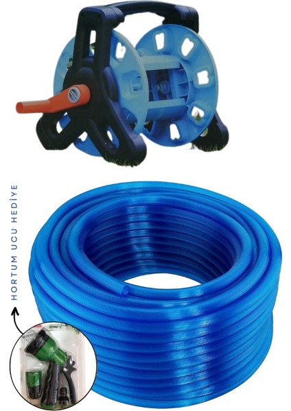 TF6230 Hortum Makarası, Silikonlu Hortum 1/2" 20 mt ve 8 Fonk. Uç