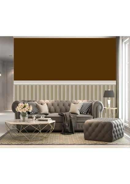 70CMX100CM 1 Adet Rustik Model Krem Yapışkanlı Vinil Duvar Kağıdı Çıta Lambiri Panel Desenli