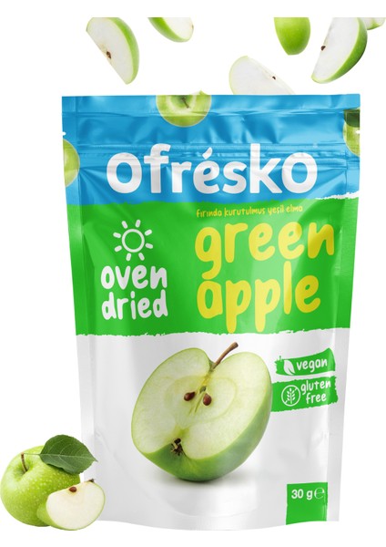 Fırında Kurutulmuş Yeşil Elma 30 G Doypack - Kuru Meyve