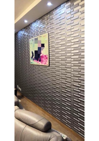 Tek parça 70x500 cm 1 adet gri piramit opak model yapışkanlı ev ofis salon duvar paneli kağıdı nw65