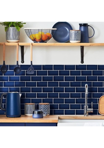 30×30 cm Safir Tuğla Epoksi 1 Adet 3D Yapışkanlı Duvar Kaplama Paneli Mutfak Banyo Salon Ofis Döşeme fırsatları