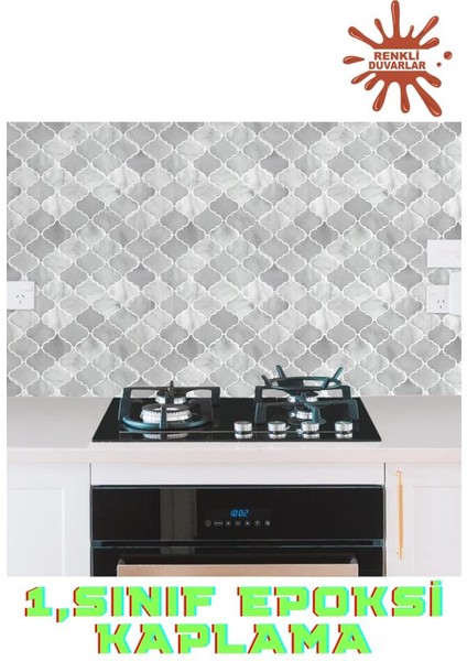 30×30 cm Arabesk Çini Epoksi 1 Adet 3D Yapışkanlı Duvar Kaplama Paneli Mutfak Banyo Salon Ofis Döşeme indirimleri