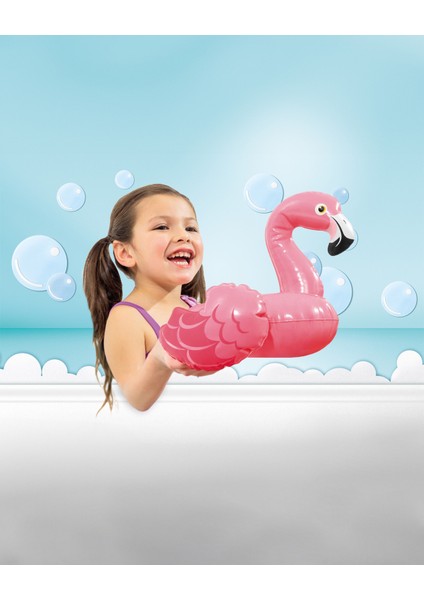 Şişme Su Oyuncağı Flamingo - Çocuk Şişme Su Oyunu - Pofuduk Şişme Su Oyuncağı - Çocuk Deniz Oyuncağı - Banyo Oyuncağı 1 ADET