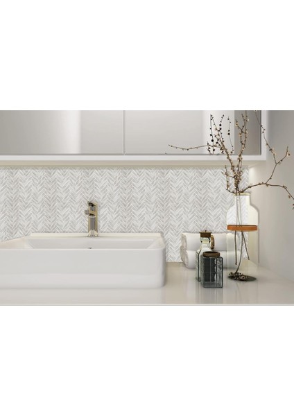 30×30 cm Gri Mozaik Epoksi 1 Adet 3D Yapışkanlı Duvar Kaplama Paneli Mutfak Banyo Salon Ofis Döşeme modelleri