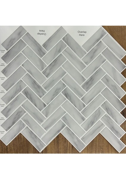 30×30 cm Gri Mozaik Epoksi 1 Adet 3D Yapışkanlı Duvar Kaplama Paneli Mutfak Banyo Salon Ofis Döşeme