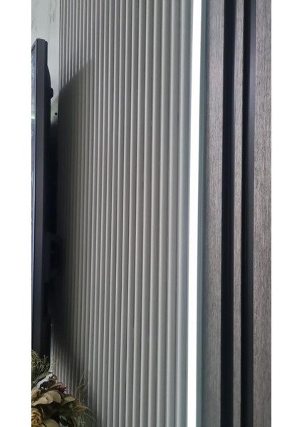 1.5 cm x 240 cm Polimer Lake Beyaz Elit Pvc Çıta Salon Ev Ofis Koridor Duvar Çıtalama