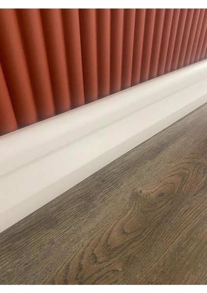 11.5 cm x 120 cm Polimer Lake Beyaz Ledli Süpürgelik Salon Ev Ofis Koridor Çıta Parke Süpürgelik modelleri