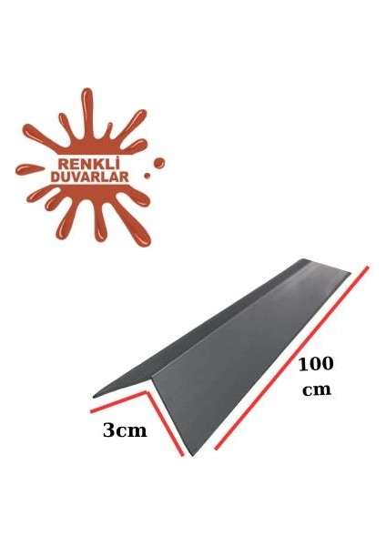 100CM Atc Dekoratif Antrasit Gri L Köşe Duvar Çıtası Kapama Çıtası Duvar Lambirisi Paneli L Köşesi fiyatları