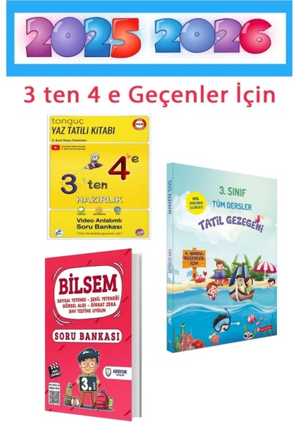 3'ten 4'e Hazırlık Kitabı 3. Sınıf Yaz Tatili Seti Bilsem Kitabı