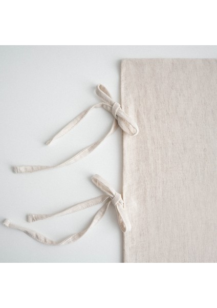 Charla Çift Kişilik Nevresim Takımı %100 Organik Pamuk Kenevir Karışımlı Ekru-Kırmızı 200X220 cm