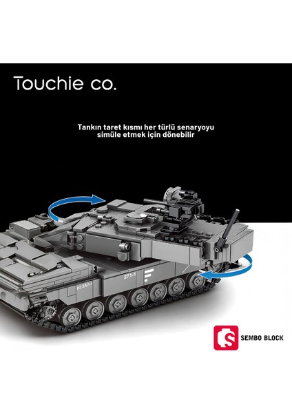 Leopard 2A7+ Ana Muharebe Tankı 898 Parça Yapı Blokları