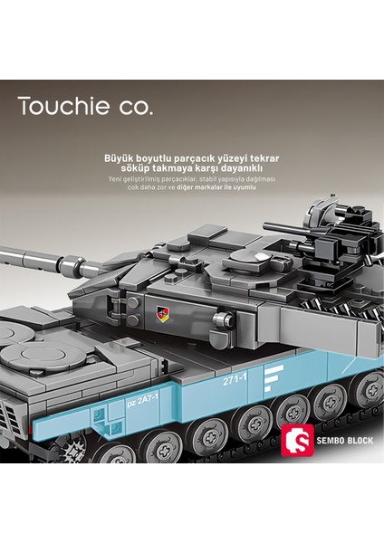 Leopard 2A7+ Ana Muharebe Tankı 898 Parça Yapı Blokları