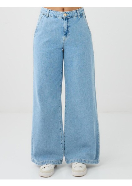 Lıght Rodeo %100 Pamuk Normal Bel Bol Paça Denim Pantolon
