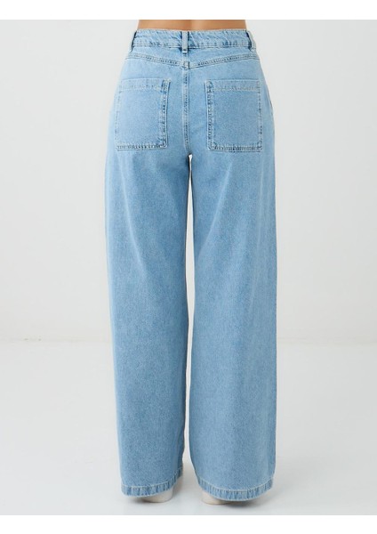 Lıght Rodeo %100 Pamuk Normal Bel Bol Paça Denim Pantolon