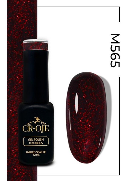 Kalıcı Oje Simli Bordo-M565(12 ML.)