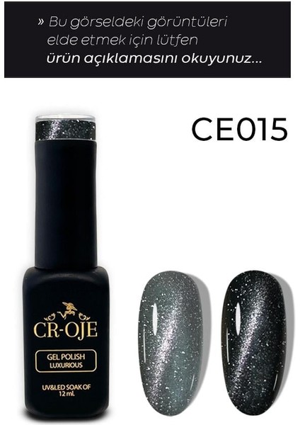 Kalıcı Oje 7d Koyu Gri Cat Eye CE015 (12ml) modelleri