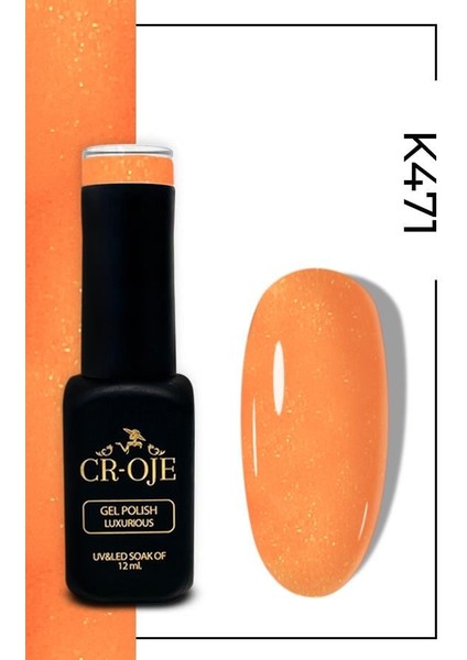 Kalıcı Oje K471- Simli Turuncu (12 ML.)