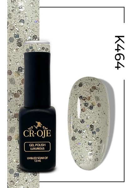 K464- Simli Kalıcı Oje (12 Ml.)