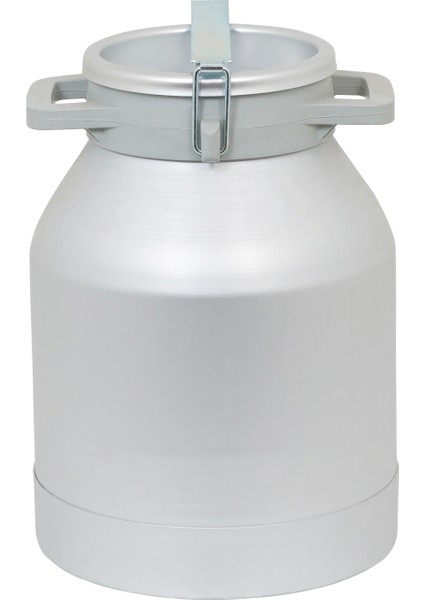 Süt Sağma Makinesi Alüminyum Süt Güğümü (10 Litre İki Kulp-Tek Saplı Kapaklı Dar Ağız)