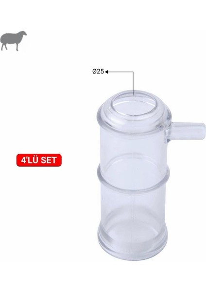 Ø25 Koyun Meme Lastiği Kılıfı (4'lü)