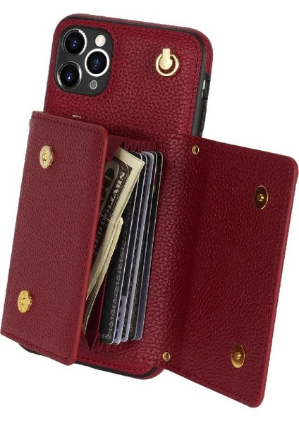 IPhone 11 Pro Max Akordeon Kart Cüzdan Kılıf Manyetik Pu ile Uyumlu (Yurt Dışından) indirimleri