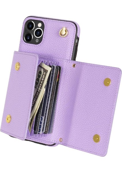 IPhone 11 Pro Max Akordeon Kart Cüzdan Kılıf Manyetik Pu ile Uyumlu (Yurt Dışından) fırsatları