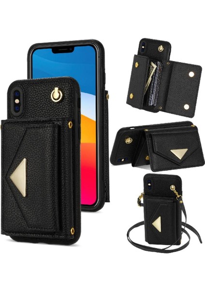 IPhone Xs Max Akordeon Kart Cüzdan Kılıf ile Uyumlu Pu Deri Kayış (Yurt Dışından) indirimleri