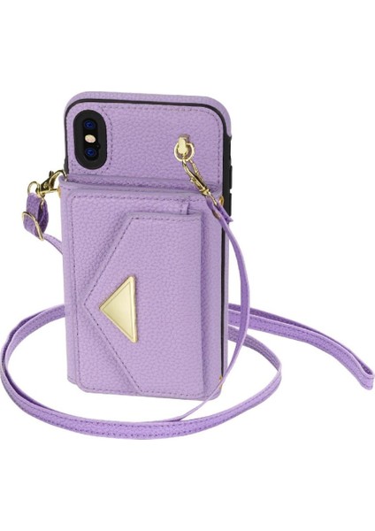 IPhone Xs Max Akordeon Kart Cüzdan Kılıf ile Uyumlu Pu Deri Kayış (Yurt Dışından)