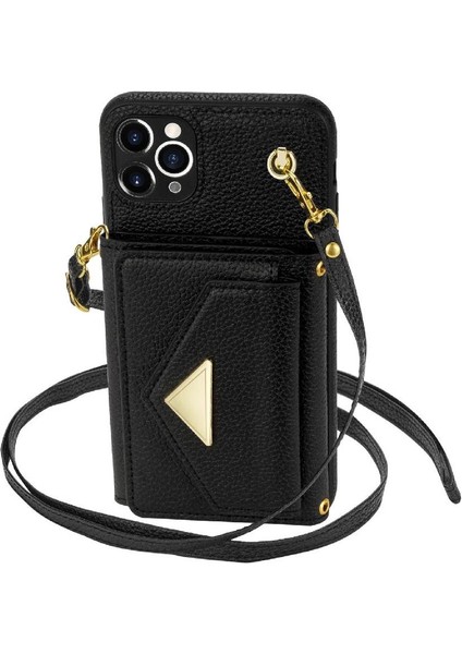 IPhone 11 Pro Akordeon Kart Cüzdan Kılıf Crossbody Kayışı ile Uyumlu (Yurt Dışından) fiyatları