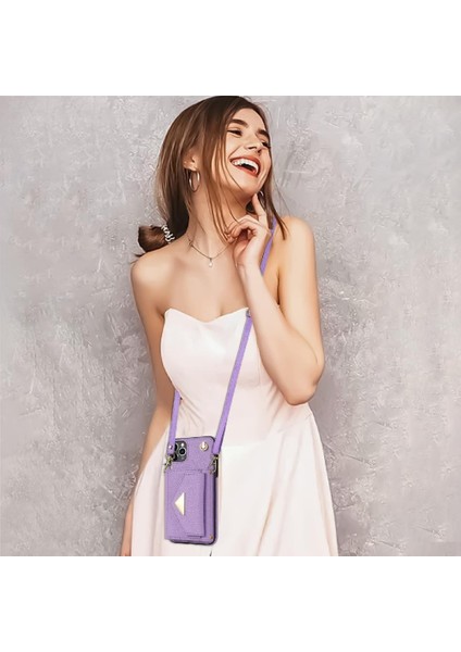 IPhone 11 Pro Akordeon Kart Cüzdan Kılıf Crossbody Kayışı ile Uyumlu (Yurt Dışından) modelleri