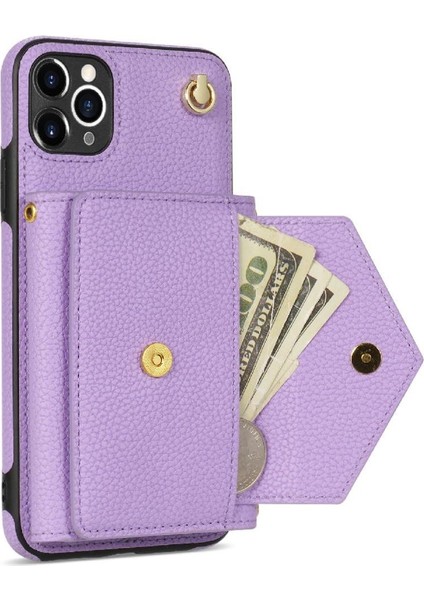 IPhone 11 Pro Akordeon Kart Cüzdan Kılıf Crossbody Kayışı ile Uyumlu (Yurt Dışından) indirimleri