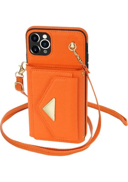 IPhone 11 Pro Akordeon Kart Cüzdan Kılıf Crossbody Kayışı ile Uyumlu (Yurt Dışından)