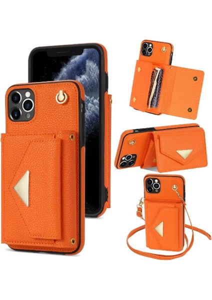 IPhone 11 Pro Akordeon Kart Cüzdan Kılıf Crossbody Kayışı ile Uyumlu (Yurt Dışından) indirimleri