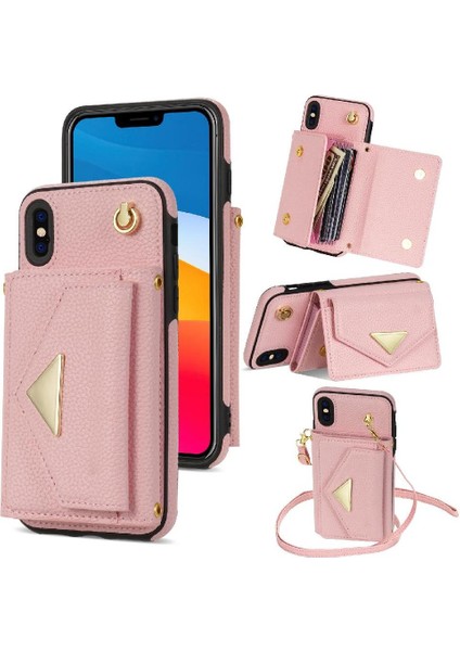 IPhone Xr Akordeon Kart Cüzdan Kılıf Manyetik Kapatma Pu ile Uyumlu (Yurt Dışından)
