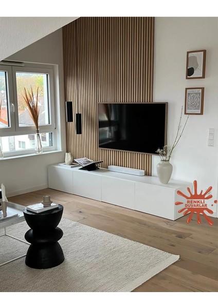 50X280CM Kula Kahverengi Akustik Duvar Paneli 3mm Keçe ve 8mm Mdflam Salon Ofis Duvar Çıtası Lambiri fırsatları