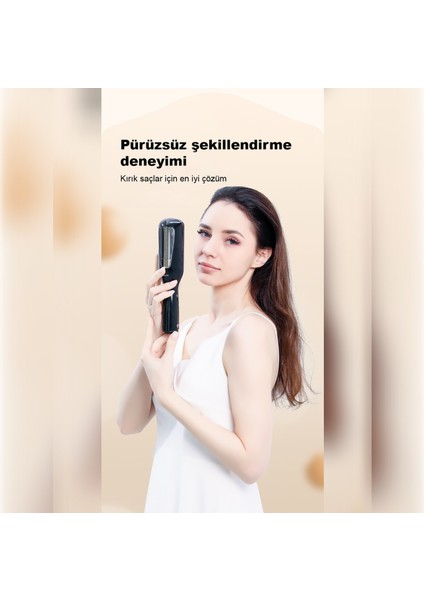 2 In 1 Negatif Iyon Teknolojili Saç Kırık Alma Makinesi LCD Ekran ( Şarjlı Kablosuz Stantlı )