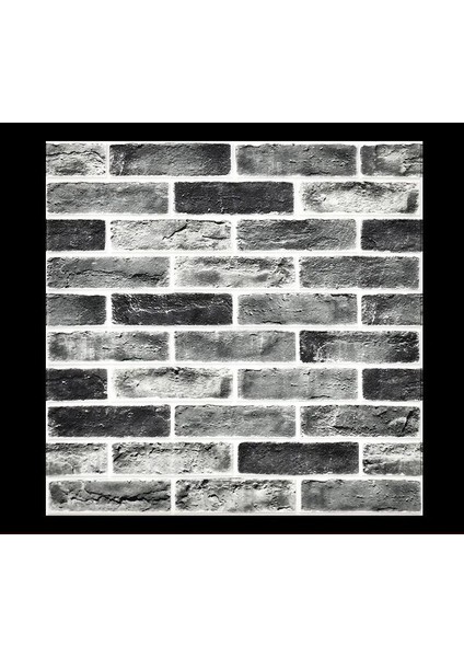 Yapışkanlı Dekoratif Tuğla Desen Gri Tv Arkası Salon Ofis Duvar Kağıdı Paneli 70X35CM 1 Adet NW169 fırsatları