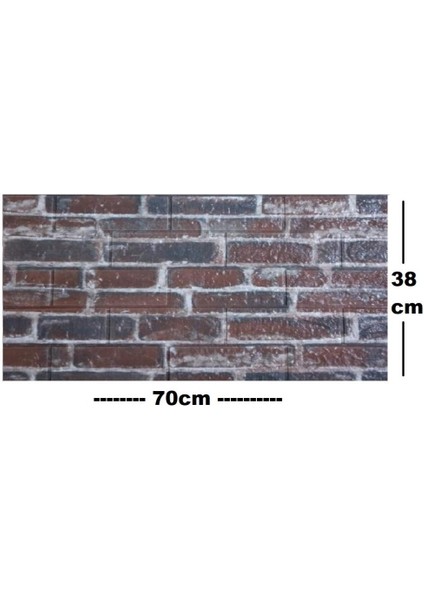 Kendinden Yapışkanlı Kiremit Tuğla Desenli Şömine Model Duvar Kağıdı Paneli 70X38CM 1 Adet NW23 fiyatları