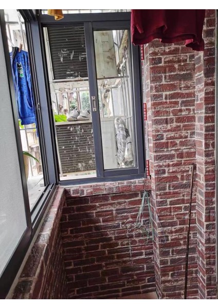 Kendinden Yapışkanlı Kiremit Tuğla Desenli Şömine Model Duvar Kağıdı Paneli 70X38CM 1 Adet NW23 indirimleri