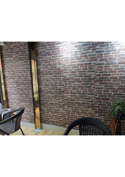 Kendinden Yapışkanlı Kiremit Tuğla Desenli Şömine Model Duvar Kağıdı Paneli 70X38CM 1 Adet NW23