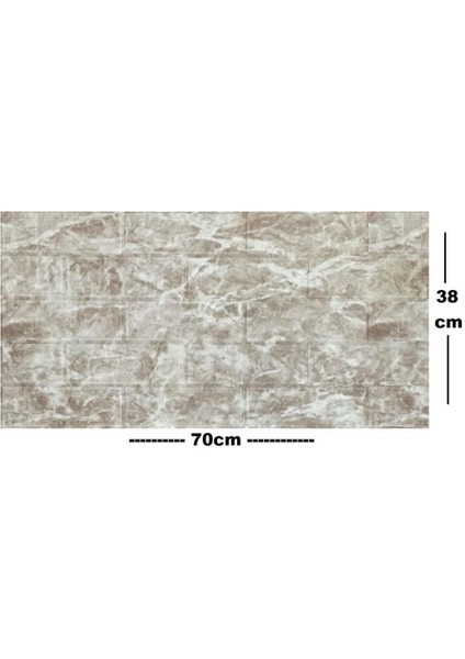 Kendinden Yapışkanlı Salon Antre Mutfak Kaplama Bej Tuğla Duvar Kağıdı Paneli 70X38CM 1 Adet NW125 fiyatları