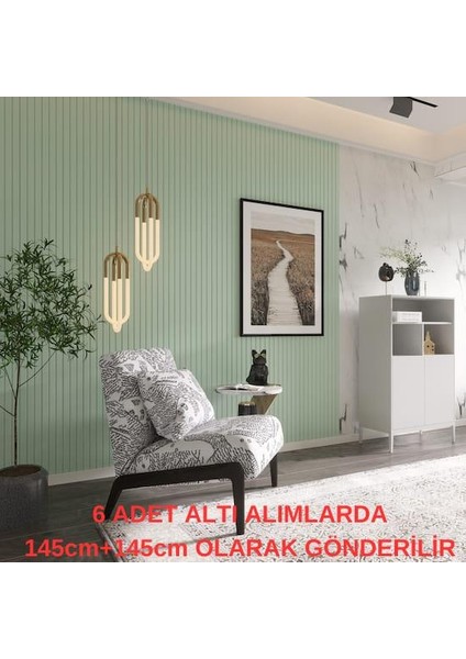 16x290cm 1 Adet Atc Ördek Başı Yeşil Prefabrik Ofis Konut Dekoratif Pvc Kaplama Lambiri Duvar Paneli