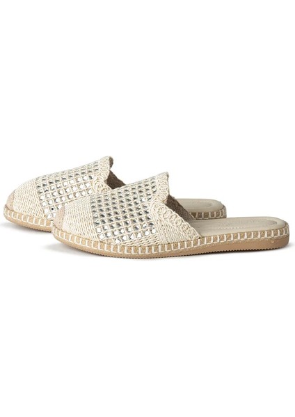 Pera Taşlı Bej Espadril Terlik fırsatları