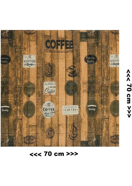 Kendinden Yapışkanlı Kahve Köşesi Mutfak Salon Kafe Duvar Kağıdı Paneli 70X70CM 1 Adet NW171 fiyatları