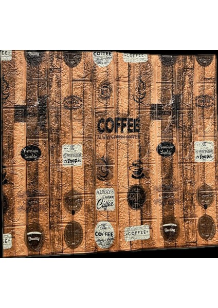 Kendinden Yapışkanlı Kahve Köşesi Mutfak Salon Kafe Duvar Kağıdı Paneli 70X70CM 1 Adet NW171 indirimleri