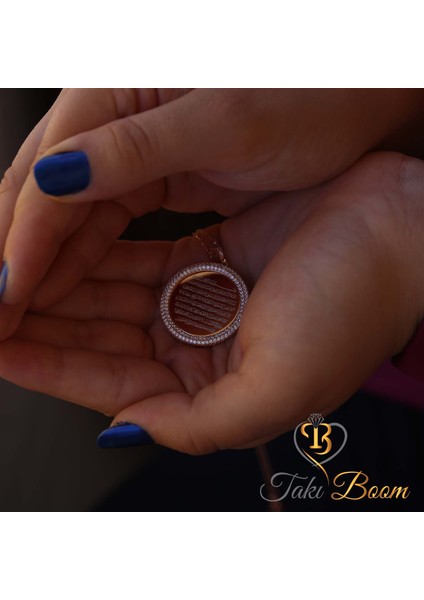 Dualı Kolye Beyaz Taşlı Ayetel Kürsi Gümüş Kolye fırsatları